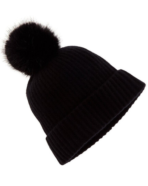 Sofiacashmere Plaited Rib Cashmere Hat Women's Black