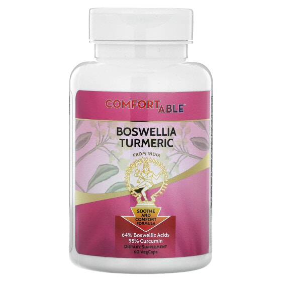 Comfortable, Boswellia Turmeric, 60 VegCaps