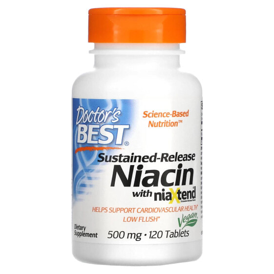 Sustained-Release Niacin with niaXtend, 500 mg, 120 Tablets