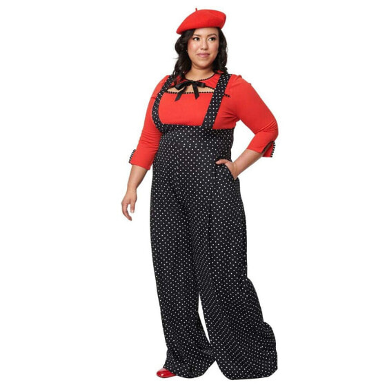 Plus Size Wide Leg Rochelle Suspender Pants