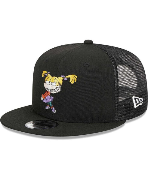 Men's and Women's Black Rugrats Angelica Trucker 9FIFTY Snapback Hat