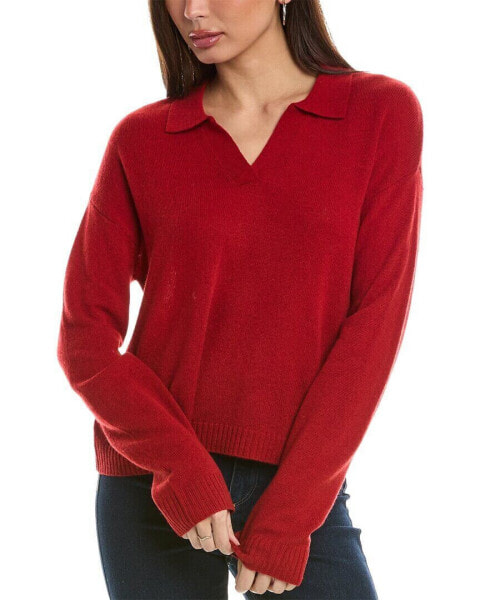 Hannah Rose Wool & Cashmere-Blend Polo Sweater Women's