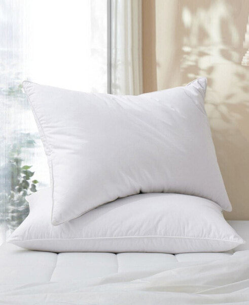 Medium Firm Goose Down Feather Pillow, Queen