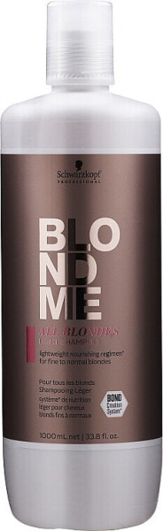 Feuchtigkeitsspendendes Shampoo für dünne blonde Haare - Schwarzkopf Professional Blondme All Blondes Light Shampoo 300 ml