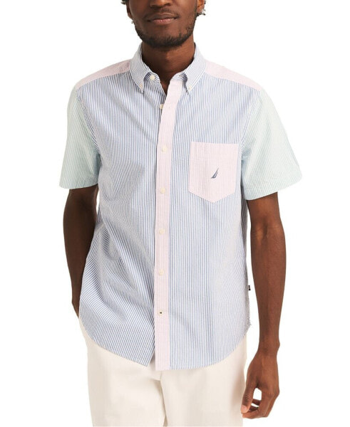 Men's Classic-Fit Striped Seersucker Shirt