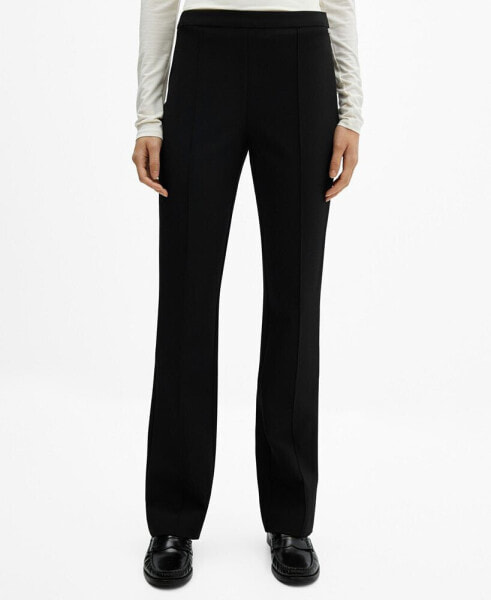 Women's Seam-Detail Straight-Fit Trousers