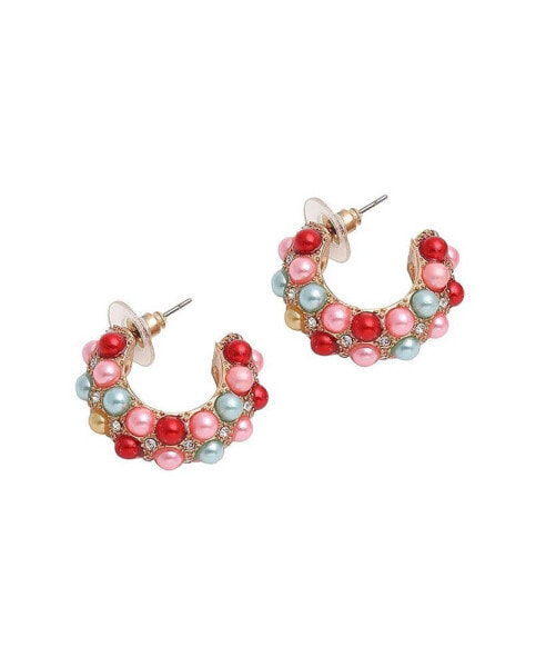 Women's Cluster Hoop Earrings