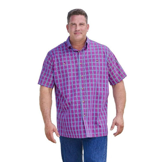 Big & Tall Short-Sleeve Plaid Sport Shirt