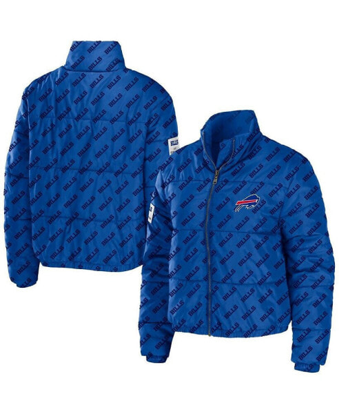 Women's Royal Buffalo Bills Puffer Full-Zip Jacket