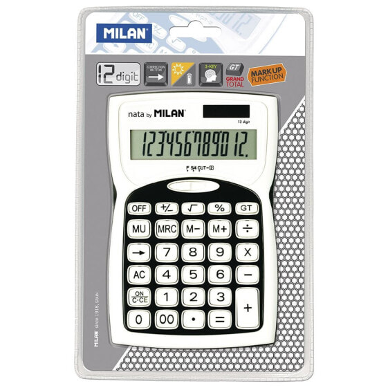 MILAN Blister Pack Black 12 Digit Calculator