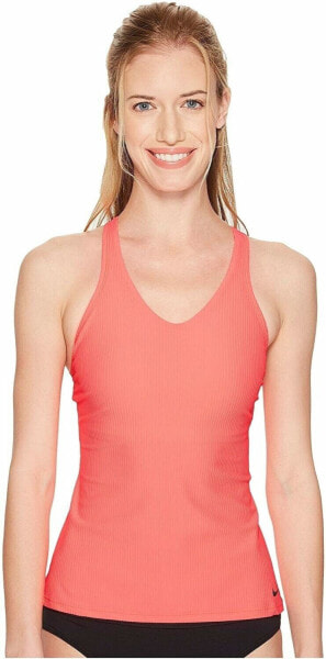 Nike Womens 169446 Racerback Tankini Hot Punch Size XS