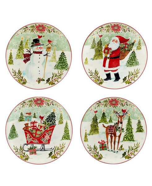 Joy of Christmas 9" Dessert Plates Set of 4