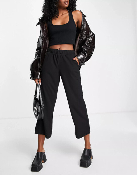 Noisy May culottes in black