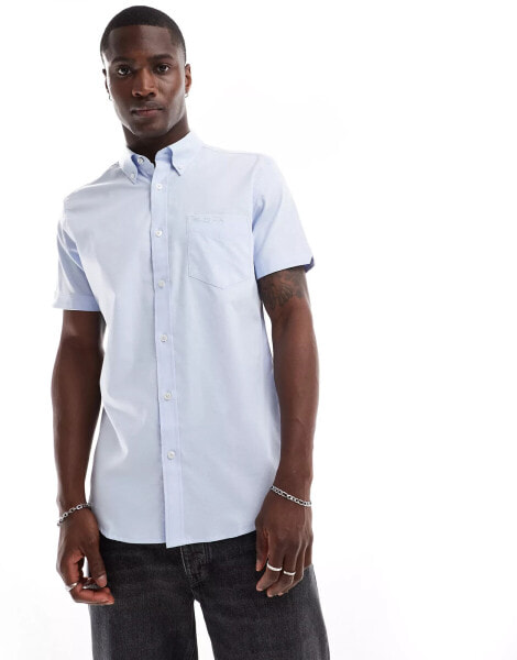 Ben Sherman short sleeve oxford shirt in blue