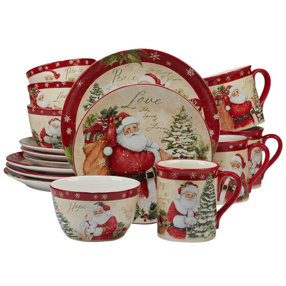 Holiday Wishes 16-Pc. Dinnerware Set