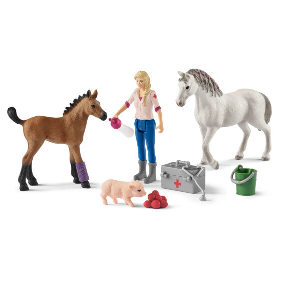 Schleich Farm World Vet visiting mare and foal - 3 yr(s) - Multicolor - Farm - 4 pc(s) - Not for children under 36 months - Closed box