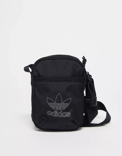 adidas Originals Adicolour festival bag in black