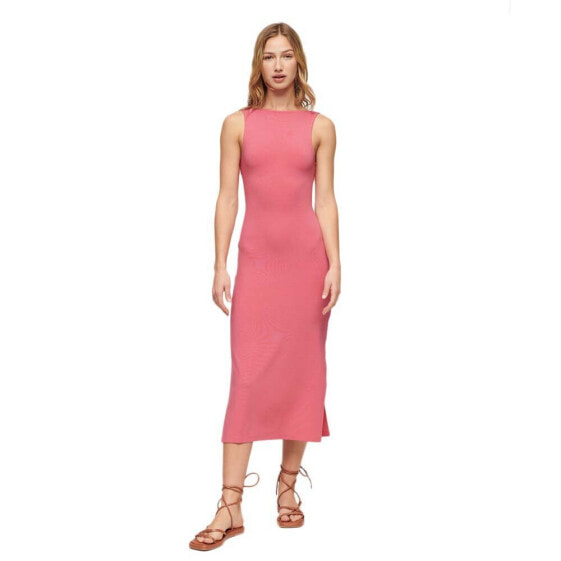 SUPERDRY Twist Back Sleeveless Midi Dress