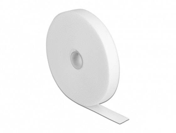 Delock 18382 - Hook & loop cable tie - White - 10 m - 20 mm - 1 pc(s)