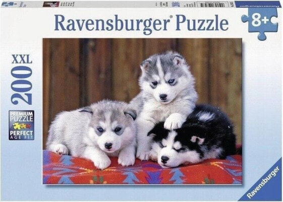 Ravensburger Puzzle 200 Szczenięta husky XXL