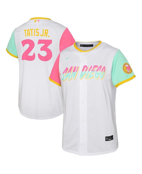 Toddler Boys and Girls Fernando Tatis Jr. White San Diego Padres City Connect Replica Player Jersey