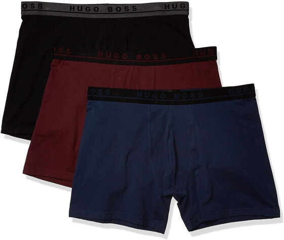 Hugo Boss 257213 Men's 3-Pack Cotton Stretch Boxer Briefs Multi Size Small