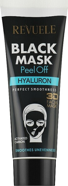 Schwarze Peel-Off Gesichtsmaske mit Hyaluronsäure