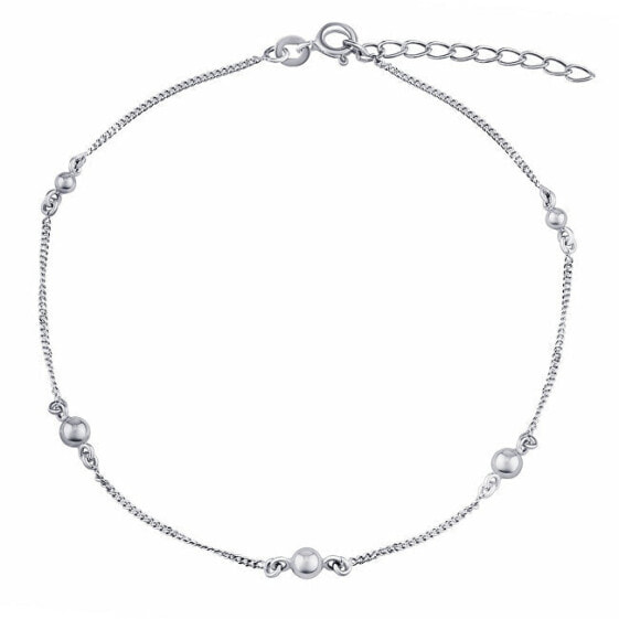 Silver chain on Elizabeth´s leg with balls ZT160977A