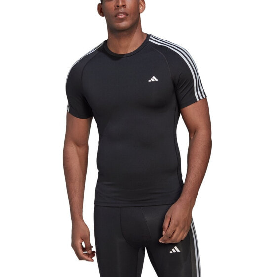 ADIDAS Techfit 3 Stripes short sleeve T-shirt