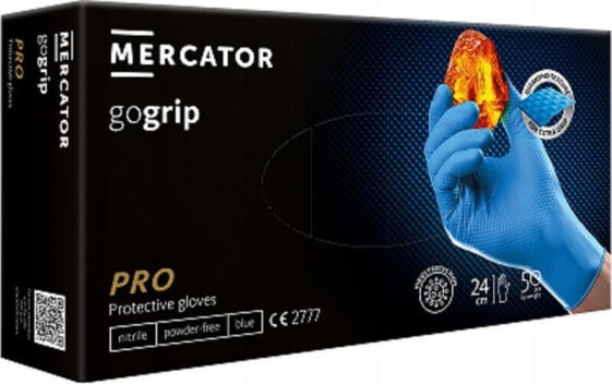 Mercator Medical Rękawice nitrylowe Mercator gogrip blue M 50szt