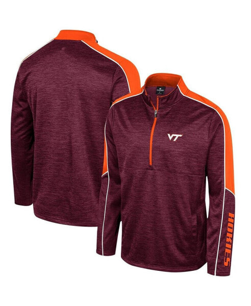 Men's Maroon Virginia Tech Hokies Marled Half-Zip Jacket