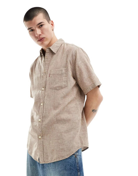 Levi's Sunset one pocket shirt in beige