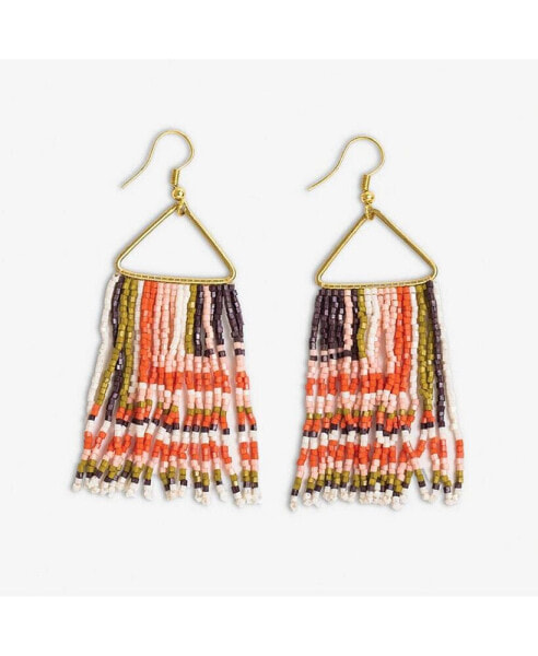 INK + ALLOY Paige Beaded Fringe Earrings Rio