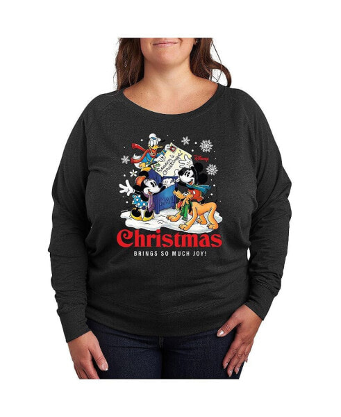 Plus Size Disney Christmas Graphic Pullover T-shirt