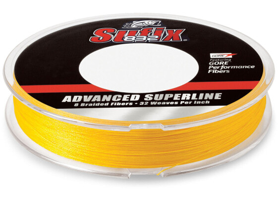 Sufix 832 Braid Fishing Line 1200 Yds, 50 Lb., Hi-Vis Yellow