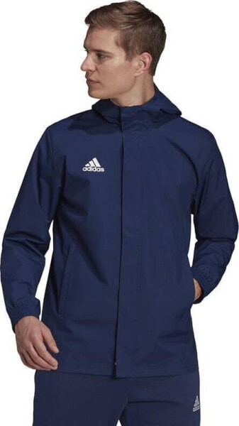 Adidas ENT22 AW JKTY Juniorská Fotbalová Bunda, Modrá, Velikost 128