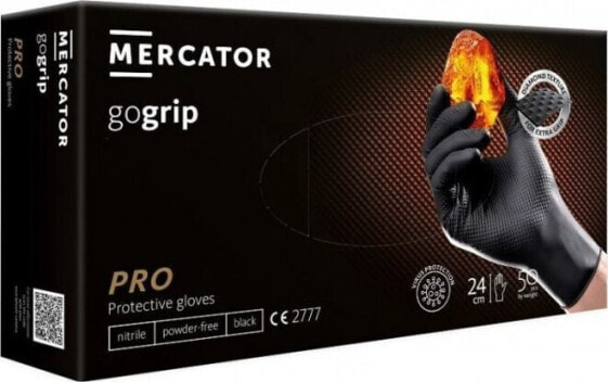 UN RĘKAWICE NITRYLOWE MERCATOR GO GRIP CZARNE ROZMIAR XL