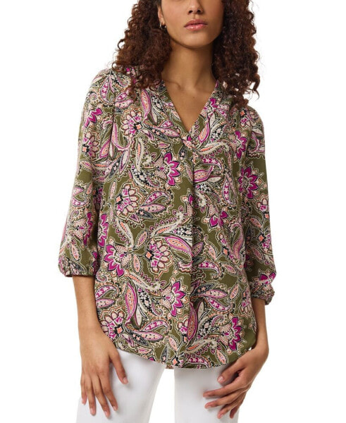 Women's Paisley 3/4-Sleeve Blouse