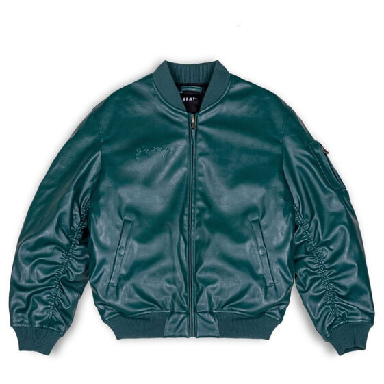 GRIMEY Iam Pu Leather bomber jacket