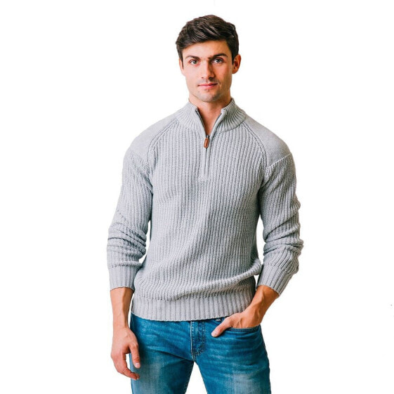 Men's Long Sleeve Raglan Half Zip Sweater