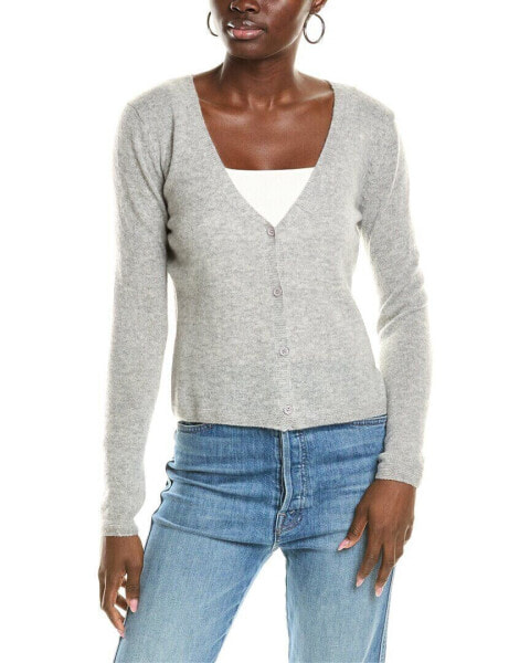 Sofiacashmere Modern V-Neck Cashmere Cardigan Women's