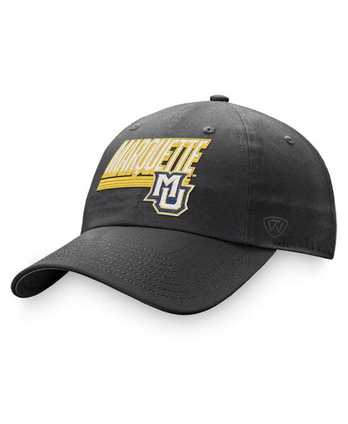 Men's Charcoal Marquette Golden Eagles Slice Adjustable Hat