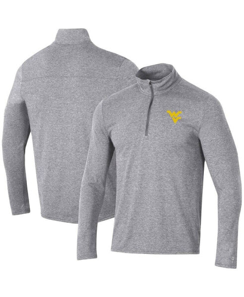 Men's Heathered Gray West Virginia Mountaineers Field Day Team Quarter-Zip Jacket