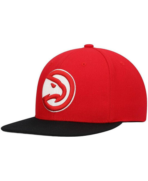 Men's Red and Black Atlanta Hawks Team Two-Tone 2.0 Snapback Hat