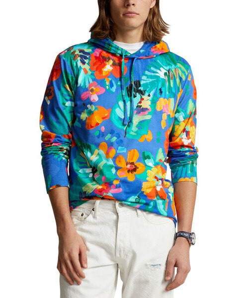 Men's Big & Tall Hooded Floral T-Shirt