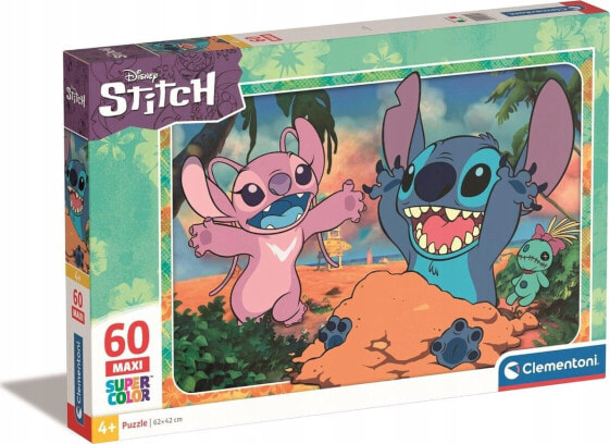 Clementoni CLE puzzle 60 maxi SuperKolor Stitch 26596