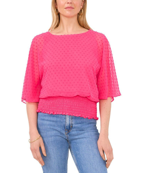 Women's Smocked-Waist Top