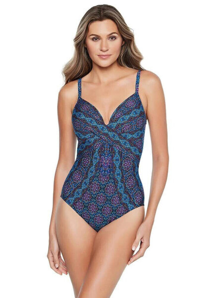 Miraclesuit 293789 Women's Danube Bleu Captivate One Piece Swimsuit, Multi, 16