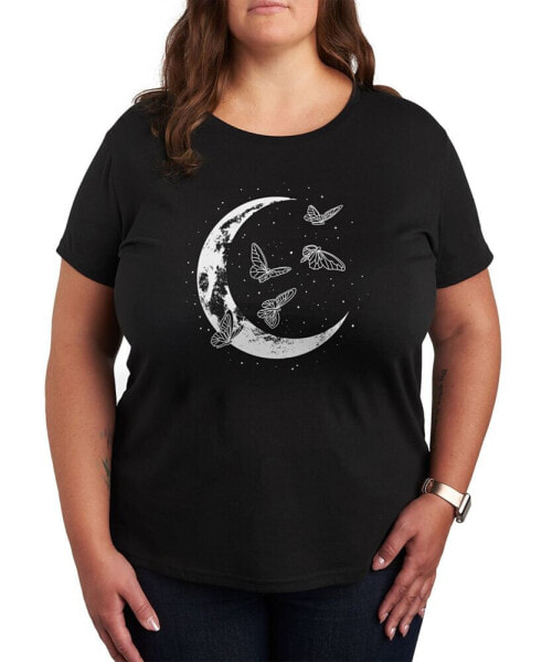 Trendy Plus Size Lunar Butterfly Graphic T-shirt