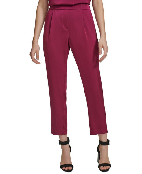 Women's Pleated Pull-On Ankle Pants